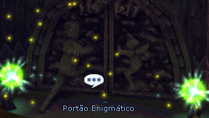 Portão Enigmático no mapa de entrada da instância